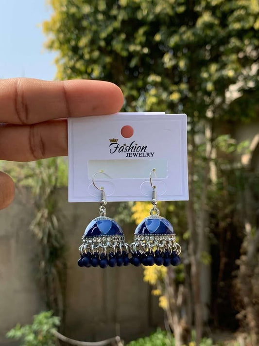 Artisanal Oxidized Silver Filigree Jhumkas