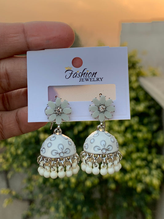 The Floral Enamel Jhumka