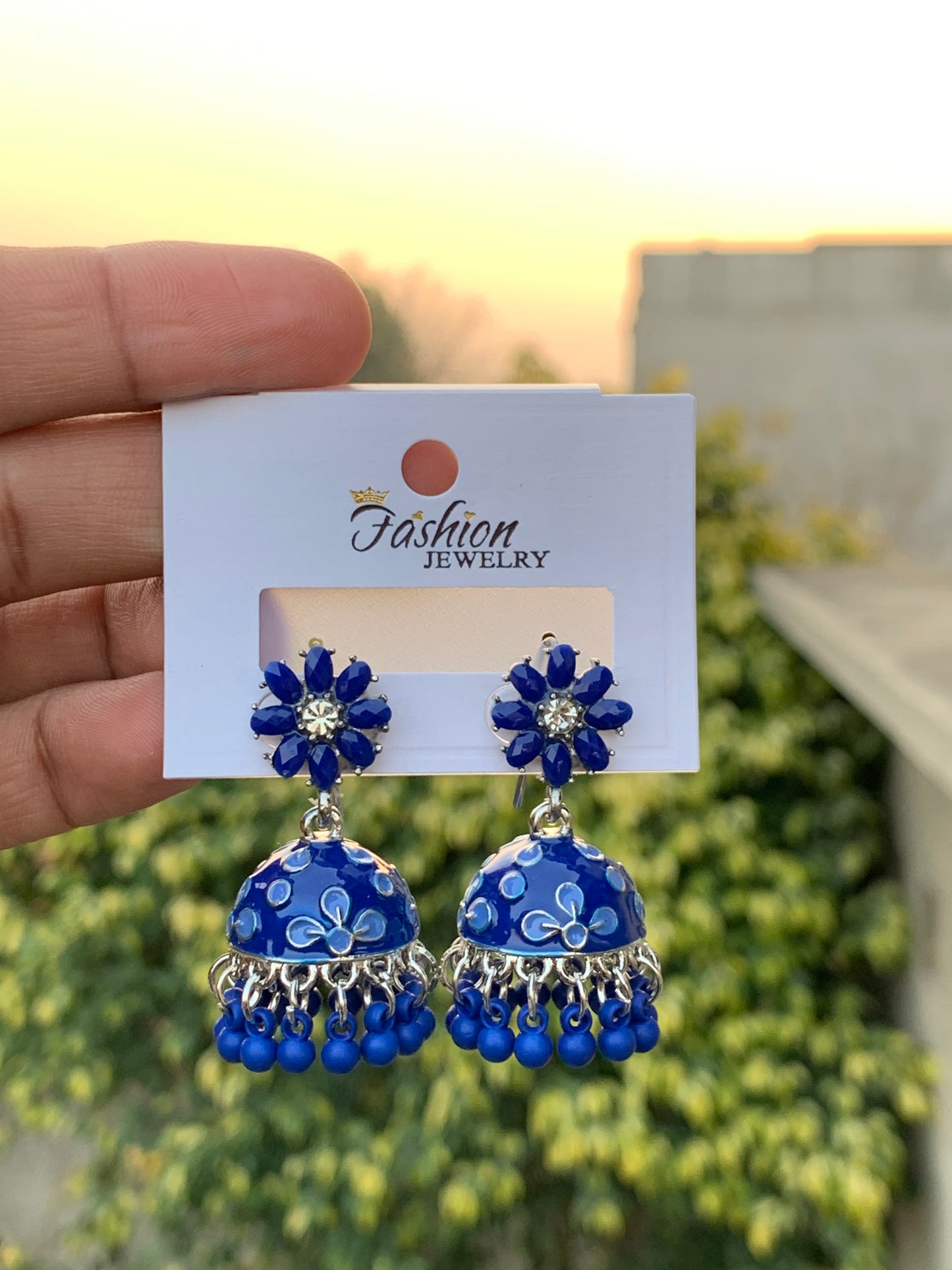 The Floral Enamel Jhumka