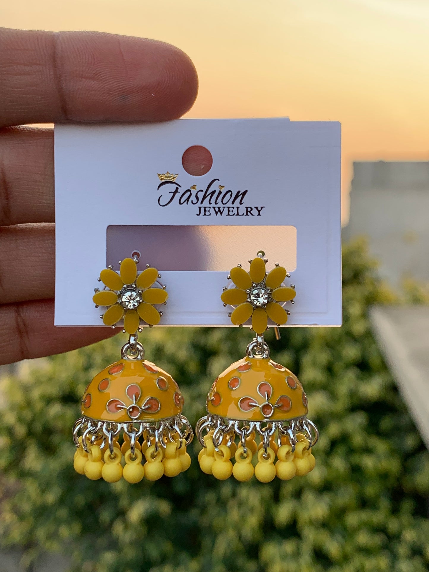 The Floral Enamel Jhumka