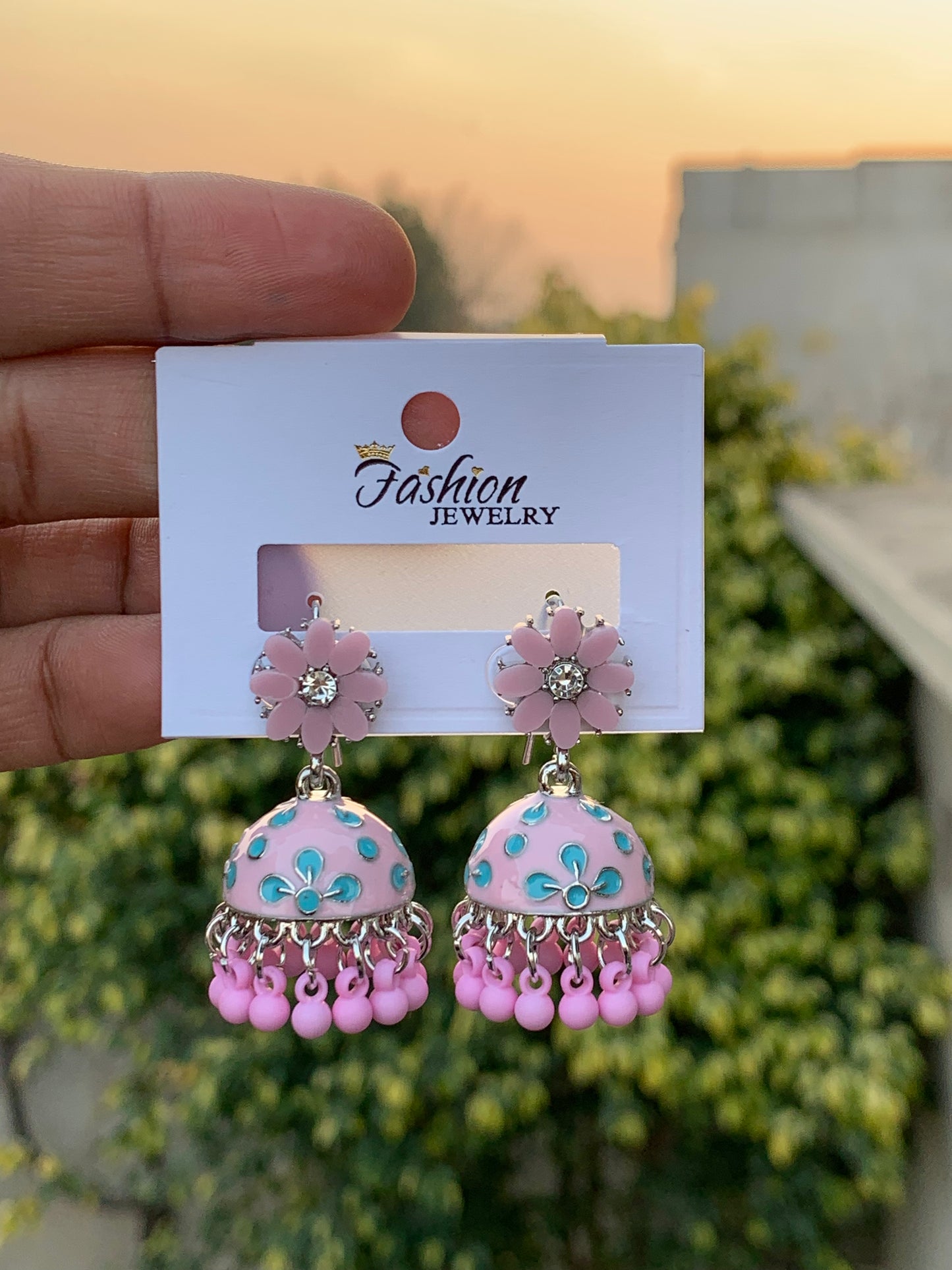 The Floral Enamel Jhumka