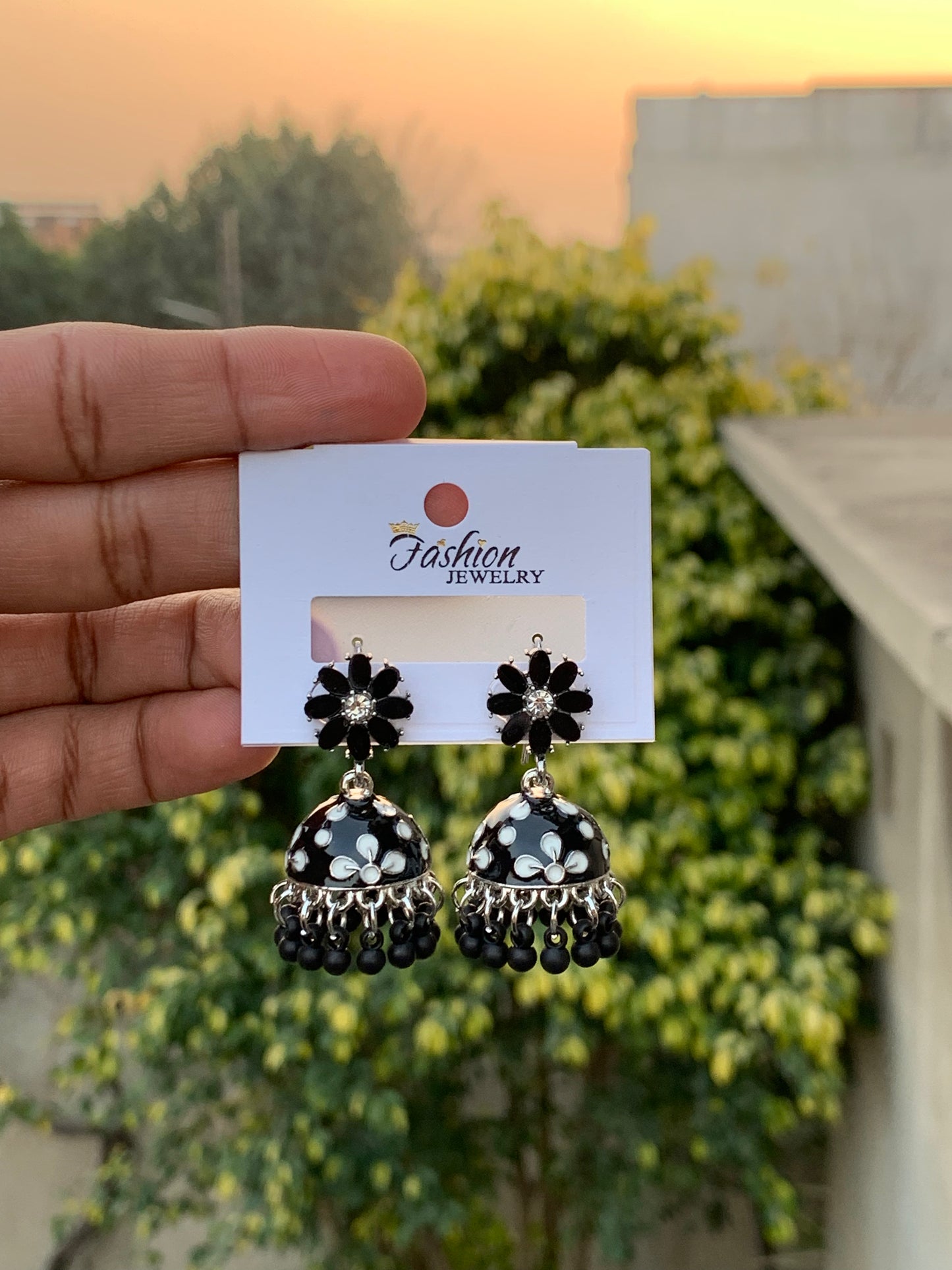 The Floral Enamel Jhumka