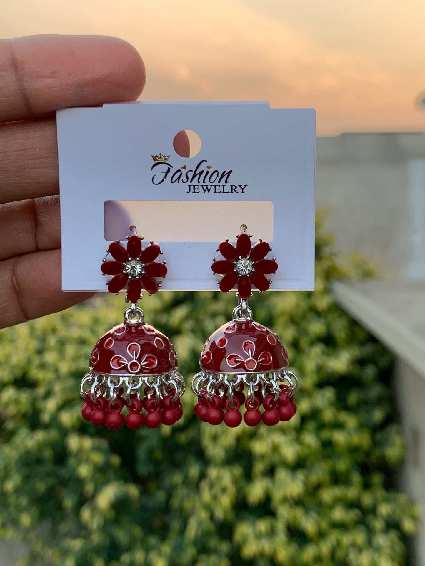 The Floral Enamel Jhumka