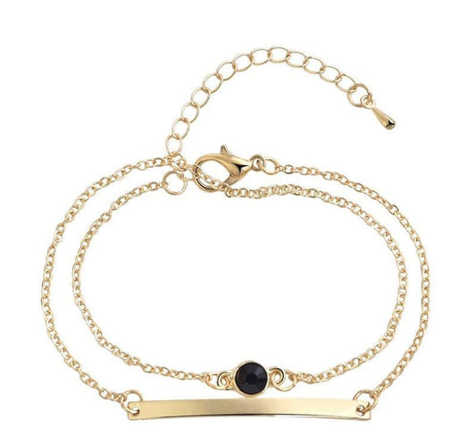 Minimalist Gold Layered Bracelet – Dainty & Adjustable
