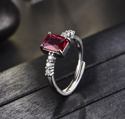 Ruby Radiance Solitaire Ring – Bold & Glamorous